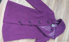 EXKLUZÍVNY dámsky vlnený kabát veľ. L + ĎALŠÍ lila kabát - 8