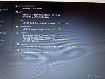 Herný Lenovo y40-80 s 14"Fhd,i7,12gb,256gb ssd,4gb grafika - 8