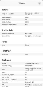 Predám herný notebook Acer Predator Helios Neo 16 Obsidian - 8