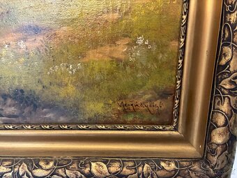 Stará olejomaľba na plátne - 8