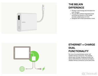 Belkin Lightning Ethernet adaptér – priamo pre iPad/iPhone - 8