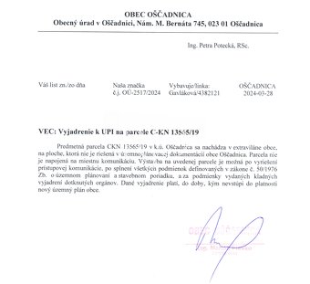 Na predaj investičný pozemok o výmere 912 m2 v obci Oščadnic - 8
