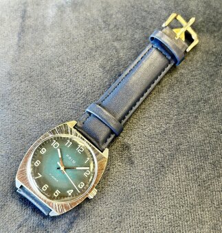 Československé mechanické vintage retro hodinky PRIM Modré - 8