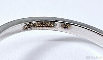 Smaragdový prsteň z 18k bieleho zlata s prírodnými diamantmi - 8