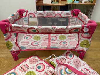 Skladacia postieľka pre bábiky aj s vaničkou a prísl. - 8