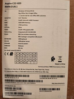 ACER Aspire C22-820 - 8