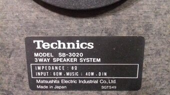 TOP stav VZACNE reproduktory TECHNICS 40x21x22cm, vyr. Japan - 8
