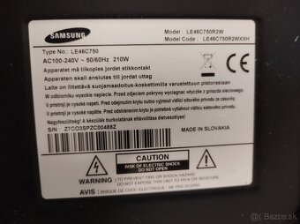 TV SAMSUNG LE46C750 46" Uhl.117cm 3D+okuliare - 8