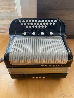 Heligonka Hohner Ouverture IV CF 4hlas + Remene + Kufor - 8