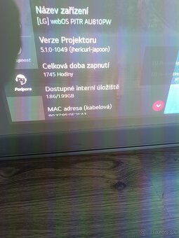 Predám projektor LG – 4K UHD, laser, DLP - NOVÁ CENA - 8