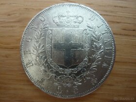 Vzácnejšie 5 Lire 1870 vo veľmi peknom stave - 8