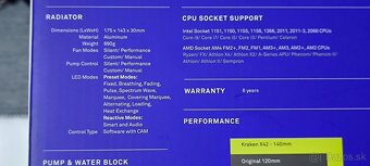 Vodné chladenie  NZXT Kraken X42; - 8