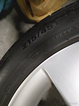 Hliníkové disky 5x100 + letné pneu 215/45r16 - 8