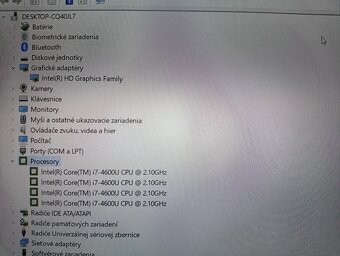 predám ntb Toshiba tecra Z50 / Intel core i8 / 8gb ram / ssd - 8