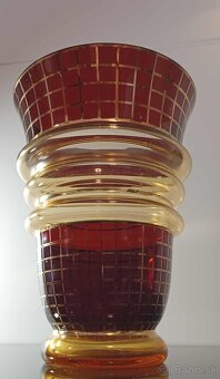 Stará váza Art Deco Bratři Podbirové Nový bor 30 te roky - 8