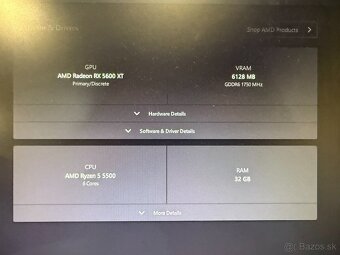 Herný počítač Ryzen 5 5500 /RX 5600 6 GB /1000 SSD/16GB RAM - 8