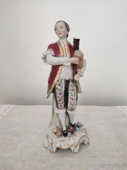 Nemecko Porcelánová soška muž značená - 8