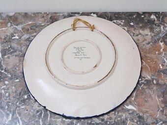 Obrí taliansky tanier s portrétom podľa Botticelliho 52 cm - 8