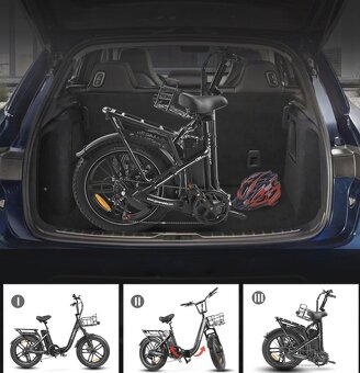 Elektrický skladací e-bicykel FATBIKE ALU rám 500W motor 36V - 8