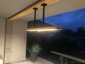 Nastenný LED drevený panel, svietidlo led svetlo - 8