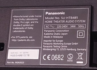 Soundbar PANASONIC + Subwoofer - 8