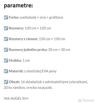 Penová hracia podložka, 36ks - 8
