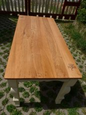 Masívny stôl v rustikálnom štýle - dub, javor - 8