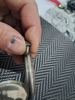 Predám staré strieborné vreckové hodinky - 8