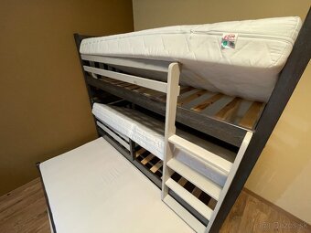 Detská poschodová posteľ s prístelkou - 8
