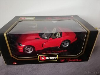 1:18 DODGE VIPER Bburago cervena, original krabica - 8