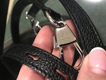 GUCCI ZUMI originál black bags kabelka+zlate nausnice - 8