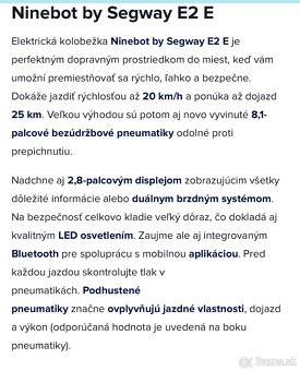 Elektrická kolobežka Ninebot by Segway E2 4585 - 8