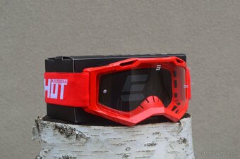 Predám SHOT sx atv enduro mx helma okuliare červené - 8