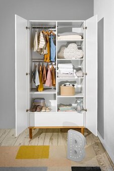 Šatníková skriňa do detskej izby TOTEME - Botanic - biela - 8