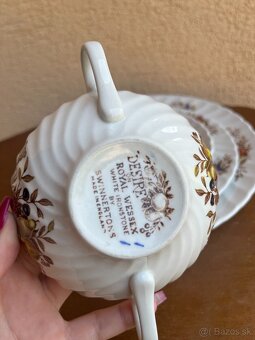 Anglický porcelán s farebným motívom ovocia a kvetov - 8