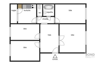 4-IZBOVÝ BYT S LODŽIOU ZA MOSTOM SNP, PIFLOVA UL. - 8