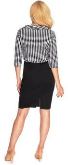 PeeKaBoo Čierno-biele vzorované šaty + crop top - 8