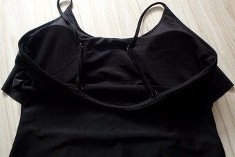 Čierne celé plavky s volánikmi, 2XL, 3XL - 8