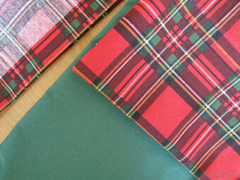 Obliečky a štóla vianočné káro - 8