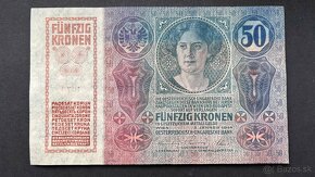Bankovky Rakúsko-Uhorsko 50 Kronen 1914 Unc - 8