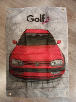 VW Golf Mk2, Mk3 GTI vlajky na stenu - 8