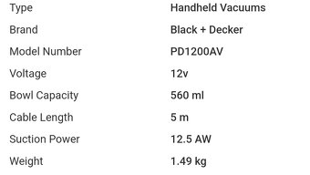 Autovysávač Black&Decker (12V) - 8