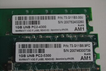 Apacer 1GB DDR2 - 5300 A 4300 - 8