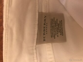 BURBERRY 100% originál white damske nohavice M/L - 8