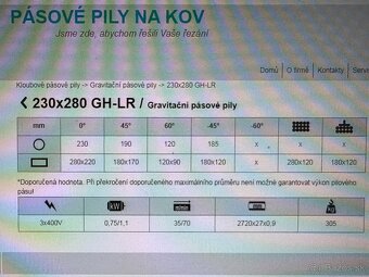 Predám novú pasovú pílu Pegas 260x280 GH-LR - 8