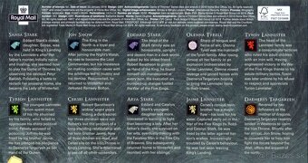 Limitovaná edicia Game of Thrones. Sada 15ks znamky - 8
