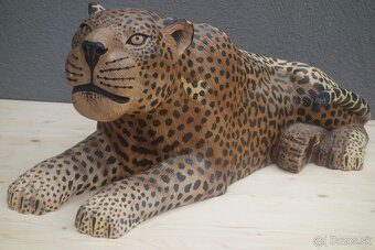 LEOPARD drevo dekorácia. - 8