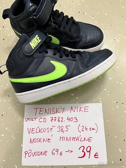 Chlapcenske vysoke topanky NIKE, velkost 38,5 - 8
