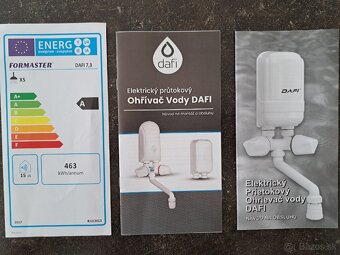 Prietokový ohrievač vody - Dafi sprcha chrom 7,3 kW - nový - 8