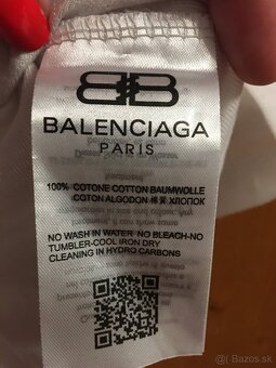 NOVÉ BALENCIAGA white pánske tričko L - 8